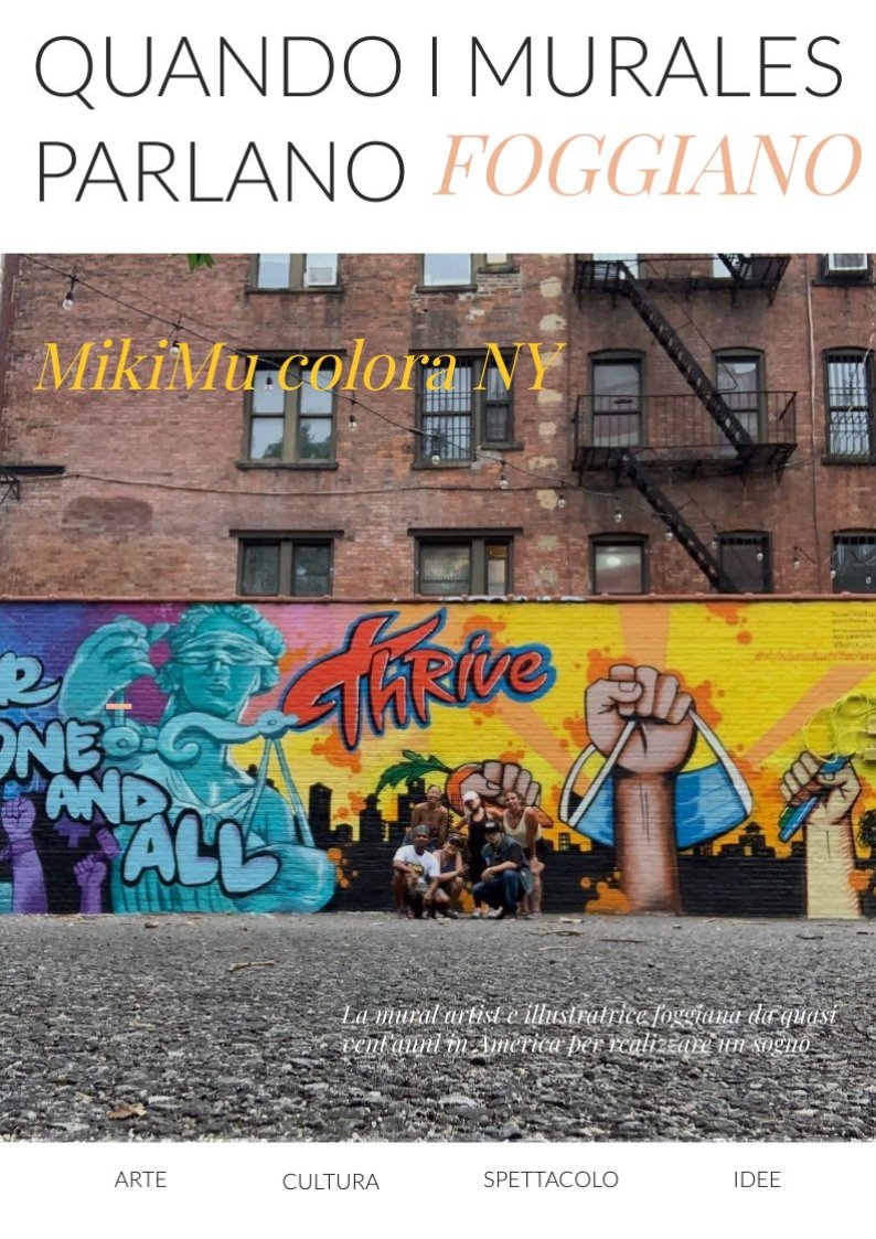 Da Foggia a New York, Michela Muserra e la sua arte che colora il mondo
