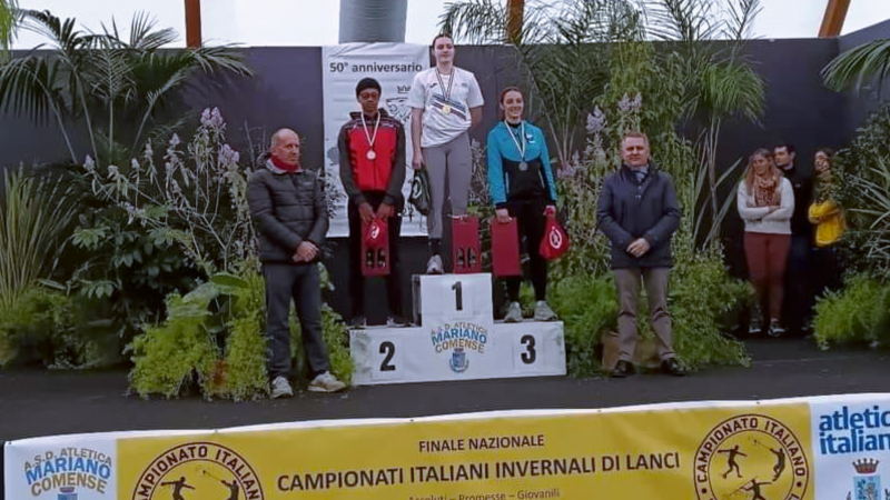 Atletica, campionati italiani invernali di lanci: la foggiana Martina Lukaszek conquista l’argento con un pizzico di rammarico