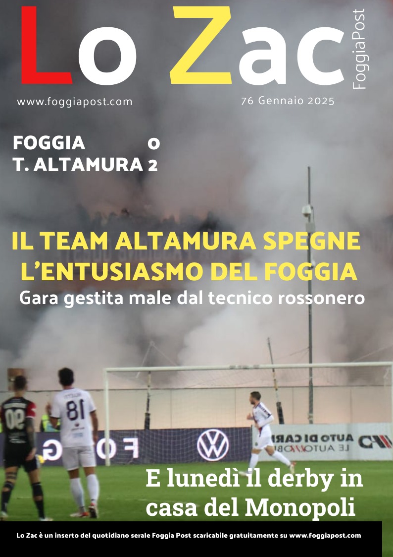 Foggia 0-2 Team Altamura. Tanti errori sotto porta, poi l’unica per gli ospiti che si portano a casa i tre punti