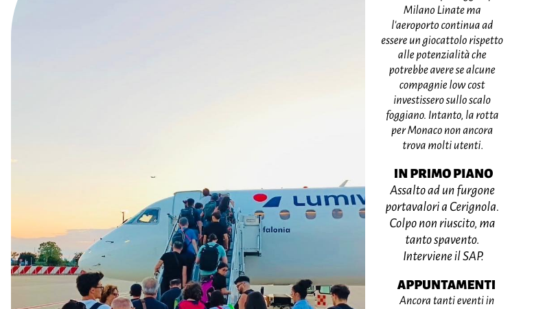 Foggia Post 1 Agosto 2025. Sfoglia gratuitamente il giornale