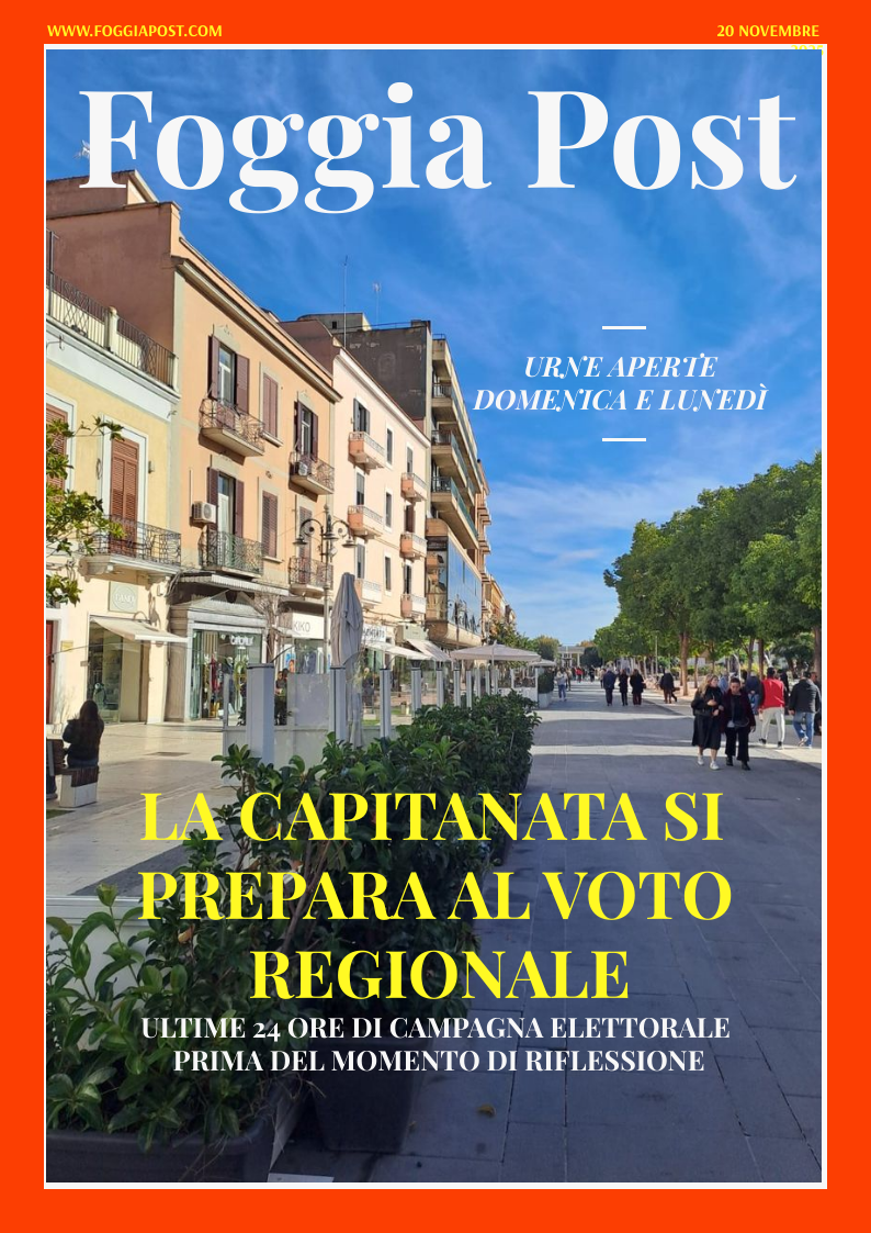 Foggia Post 20 novembre 2025. Sfoglia gratuitamente il giornale