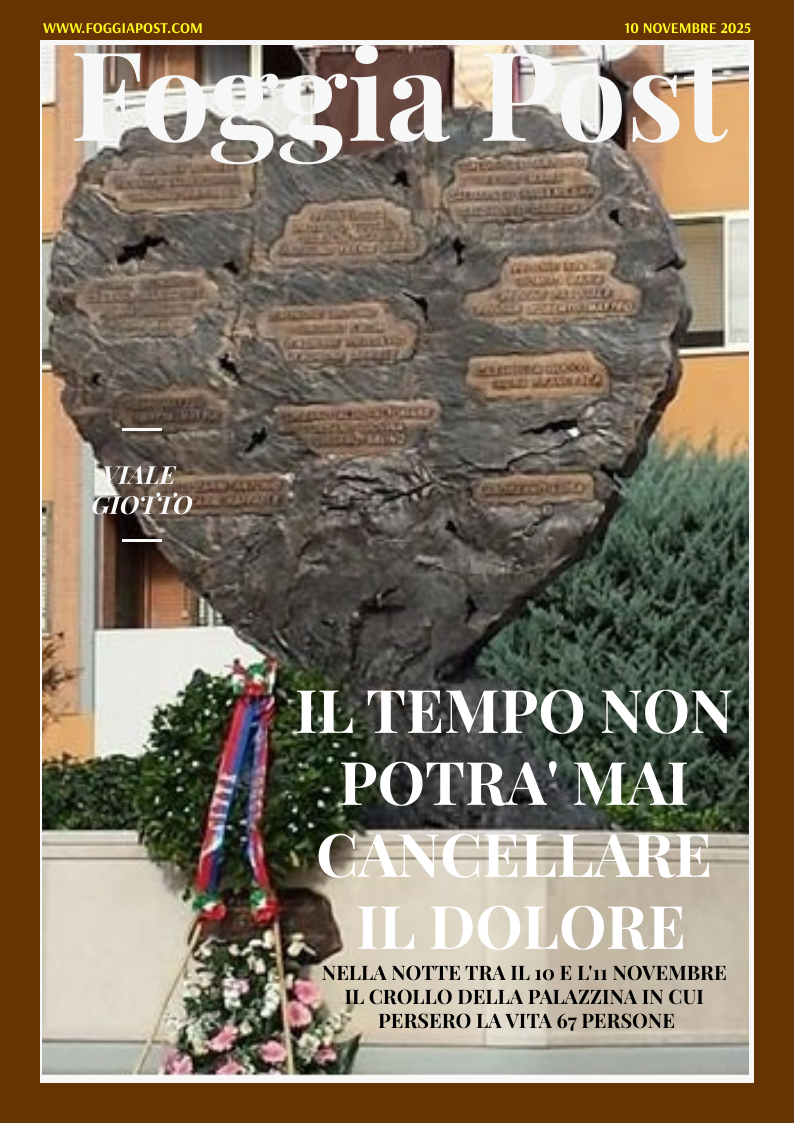 Foggia Post del 10 novembre 2025. Sfoglia gratuitamente il giornale