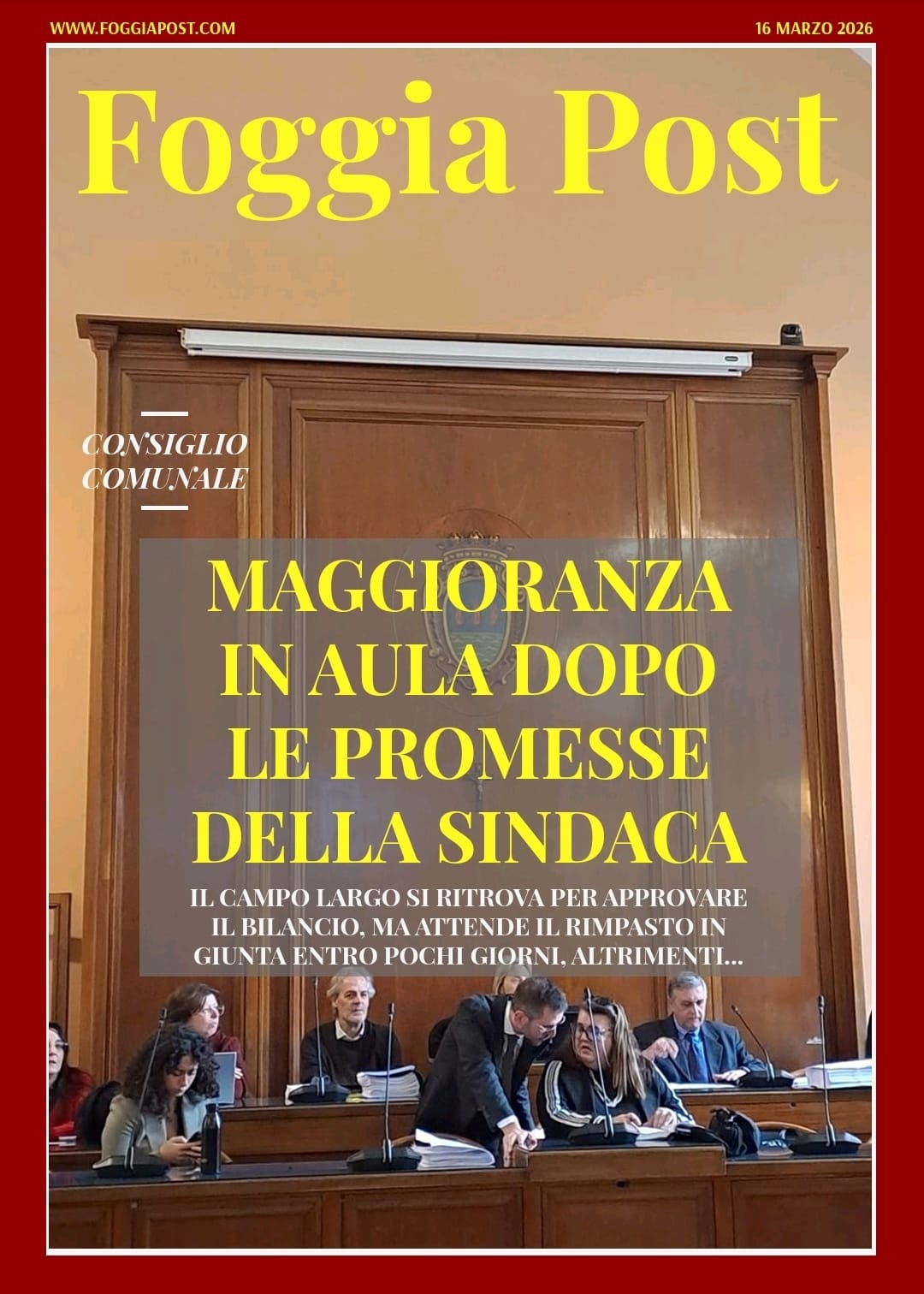 Foggia Post 16 marzo 2026. Sfoglia gratuitamente il giornale