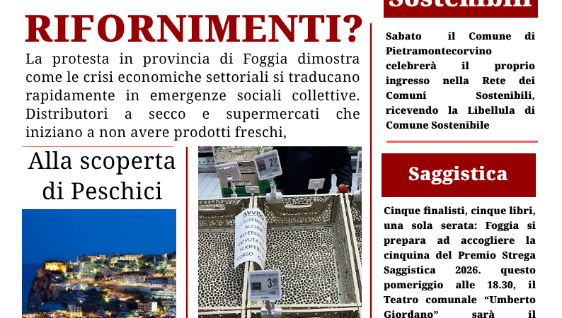 Foggia Post 15 aprile 2026. Disagi per le comunità locali a seguito dei blocchi stradali