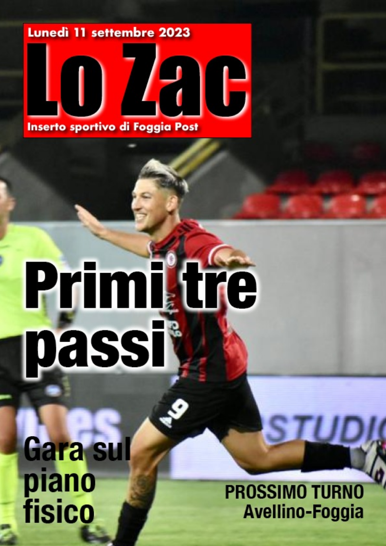 Lo Zac 11 settembre 2023. Foggia 1-0 Giugliano (rete di Tonin)