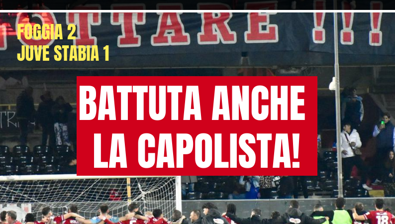 Lo Zac 17 marzo 2024. Foggia 2-1 Juve Stabia. Battuta la capolista. Rossoneri nei play off