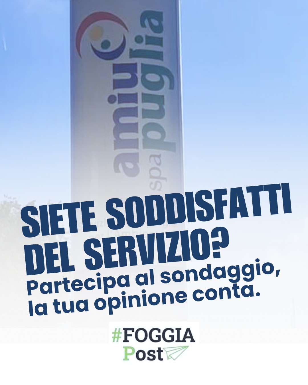 Partecipa al sondaggio per dire come la pensi sul servizio offerto da AMIU nella gestione dei rifiuti