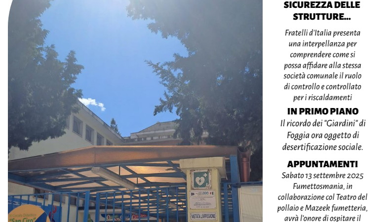Foggia Post 11 settembre 2025. Sfoglia gratuitamente il giornale
