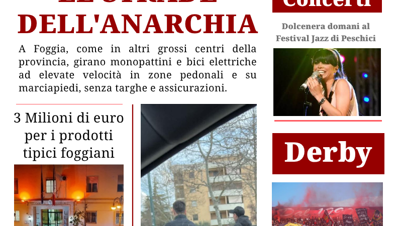 Foggia Post 3 settembre 2026. Anarchia sulle strade di Foggia. Minorenni incontrollati e pericolosi
