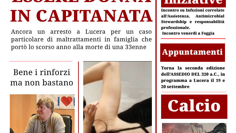 Foggia Post 16 settembre 2026. Ancora un episodio di violenza in famiglia