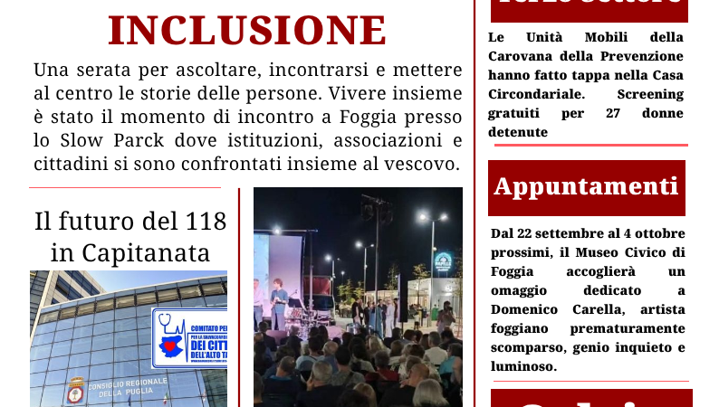 Foggia Post 21 settembre 2026. Il monito del Vescovo di Foggia
