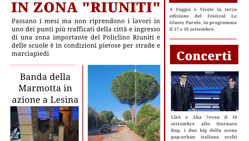 Foggia Post 4 settembre 2026. Non tutte le strade portano al Policlinico. Lavori infiniti su via Napoli