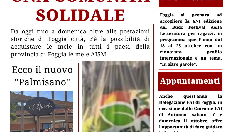 Foggia Post 2 ottobre 2026. Riapre il centro per anziani Palmisano