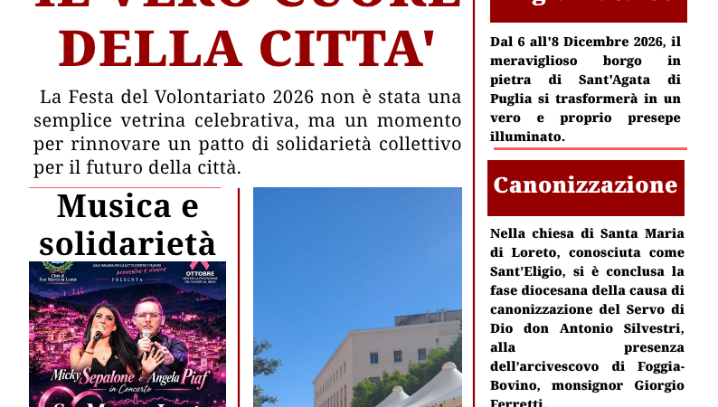 Foggia Post 19 ottobre 2026. Il vero cuore (sincero) della Città