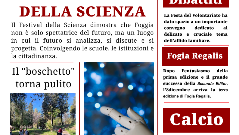 Foggia Post 21 ottobre 2026. Torna a Foggia il Festival della Scienza