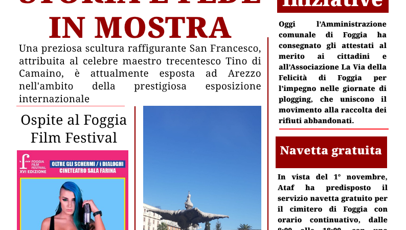 Foggia Post 28 ottobre 2026. Il “nostro” S. Francesco in mostra ad Arezzo